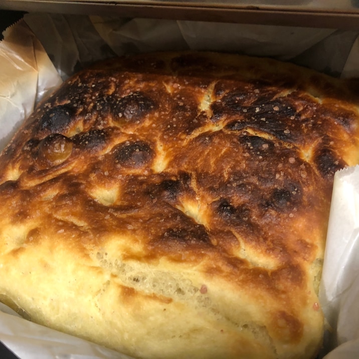 アラジントースターで焼く♪ふかふかフォカッチャ